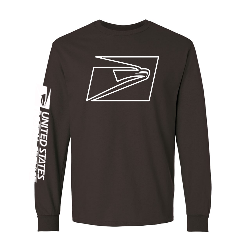 T-Shirt Long Sleeve Ultra Cotton Big Eagle, Postal logo Sleeve