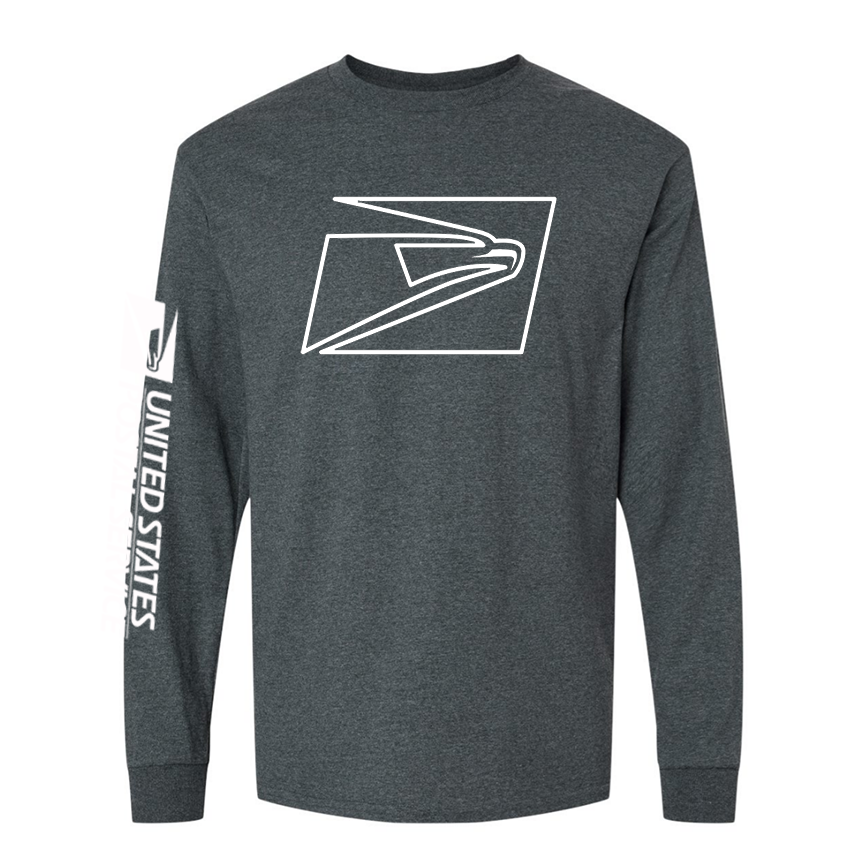 T-Shirt Long Sleeve Ultra Cotton Big Eagle, Postal logo Sleeve