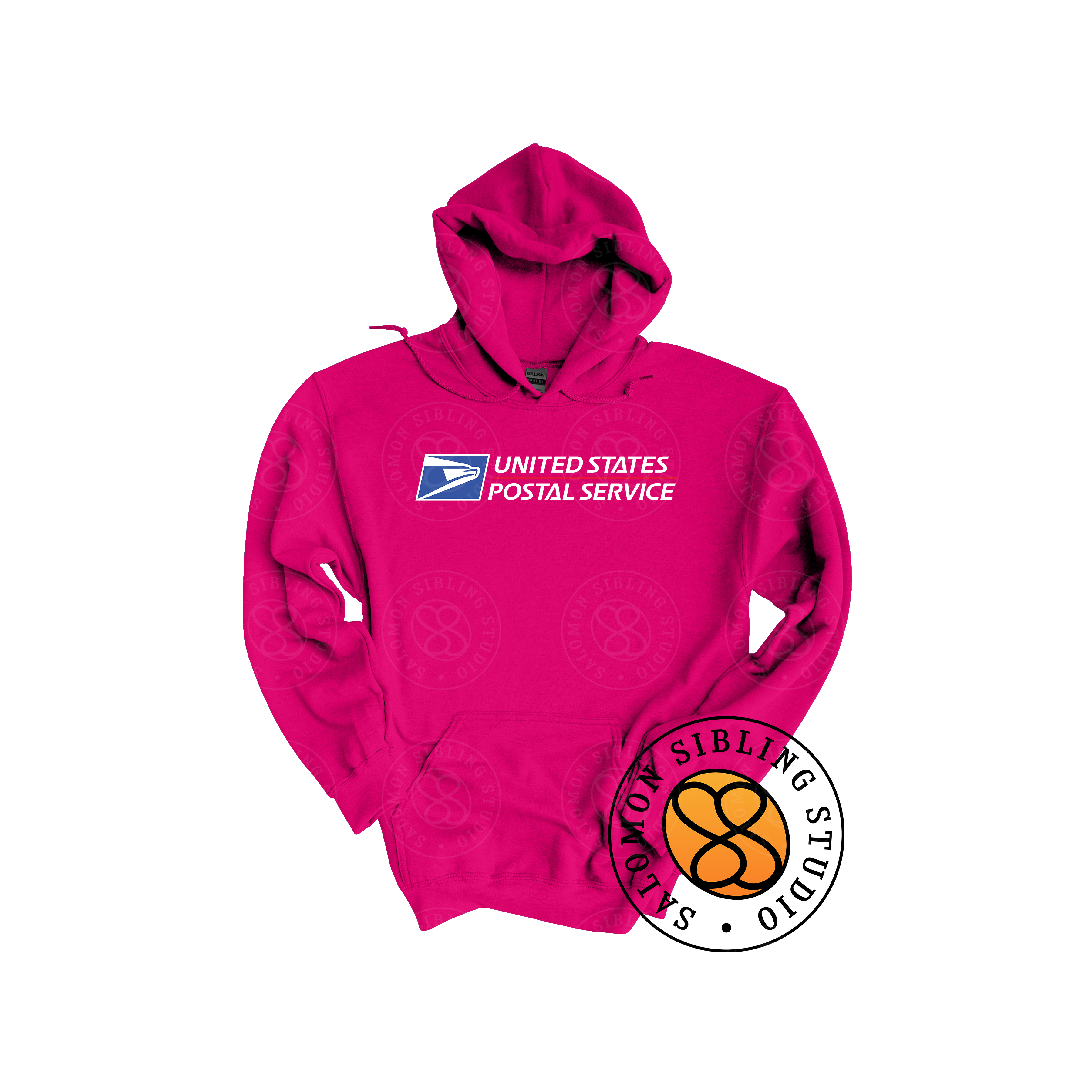 Hoodie Pullover Embroidery Full Color Logo (White Letters)