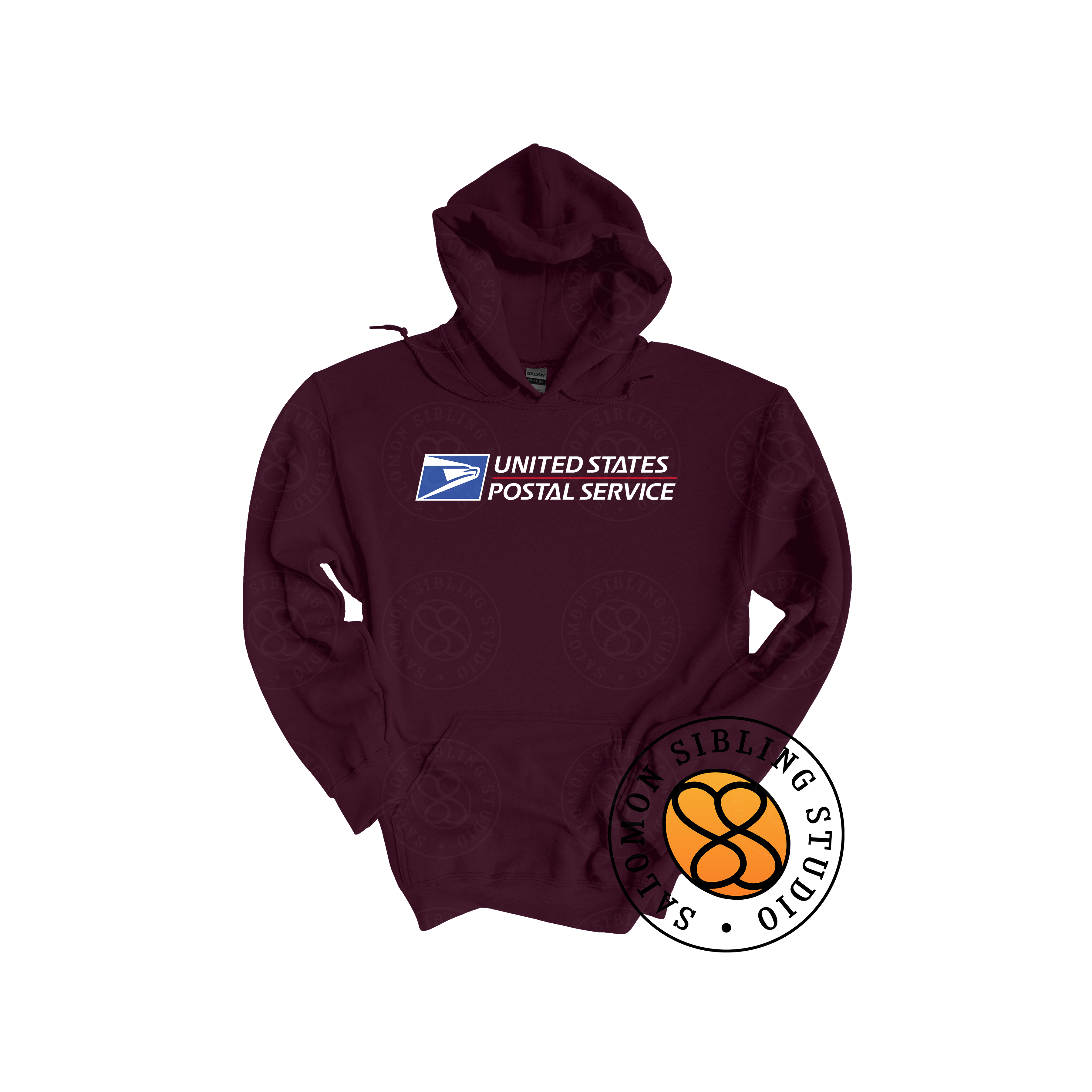 Hoodie Pullover Embroidery Full Color Logo (White Letters)