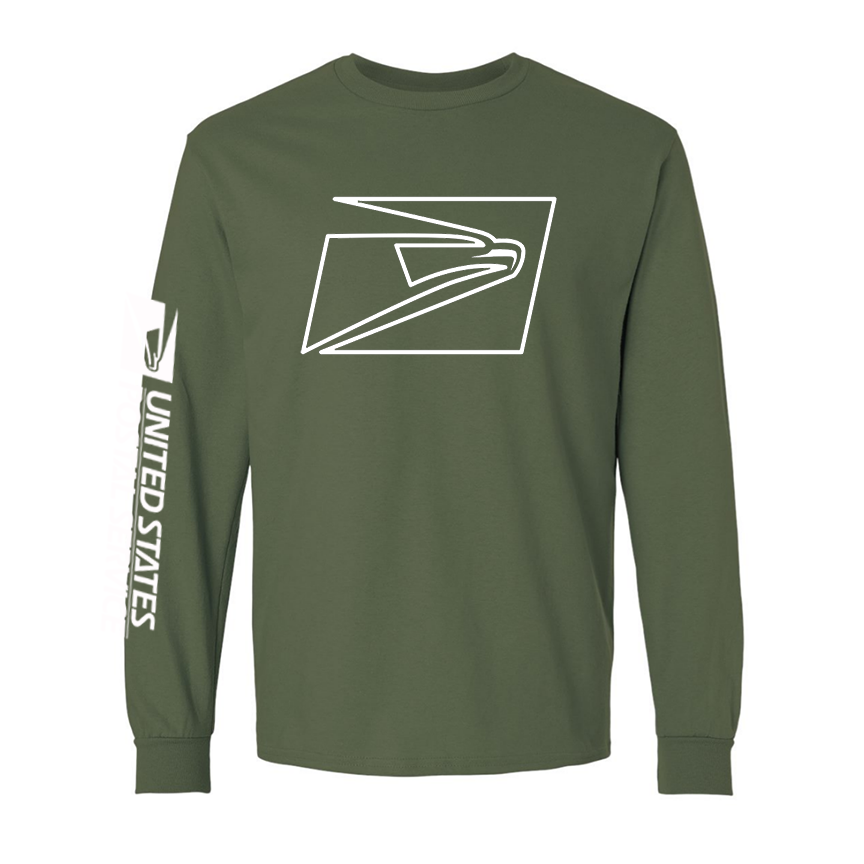 T-Shirt Long Sleeve Ultra Cotton Big Eagle, Postal logo Sleeve