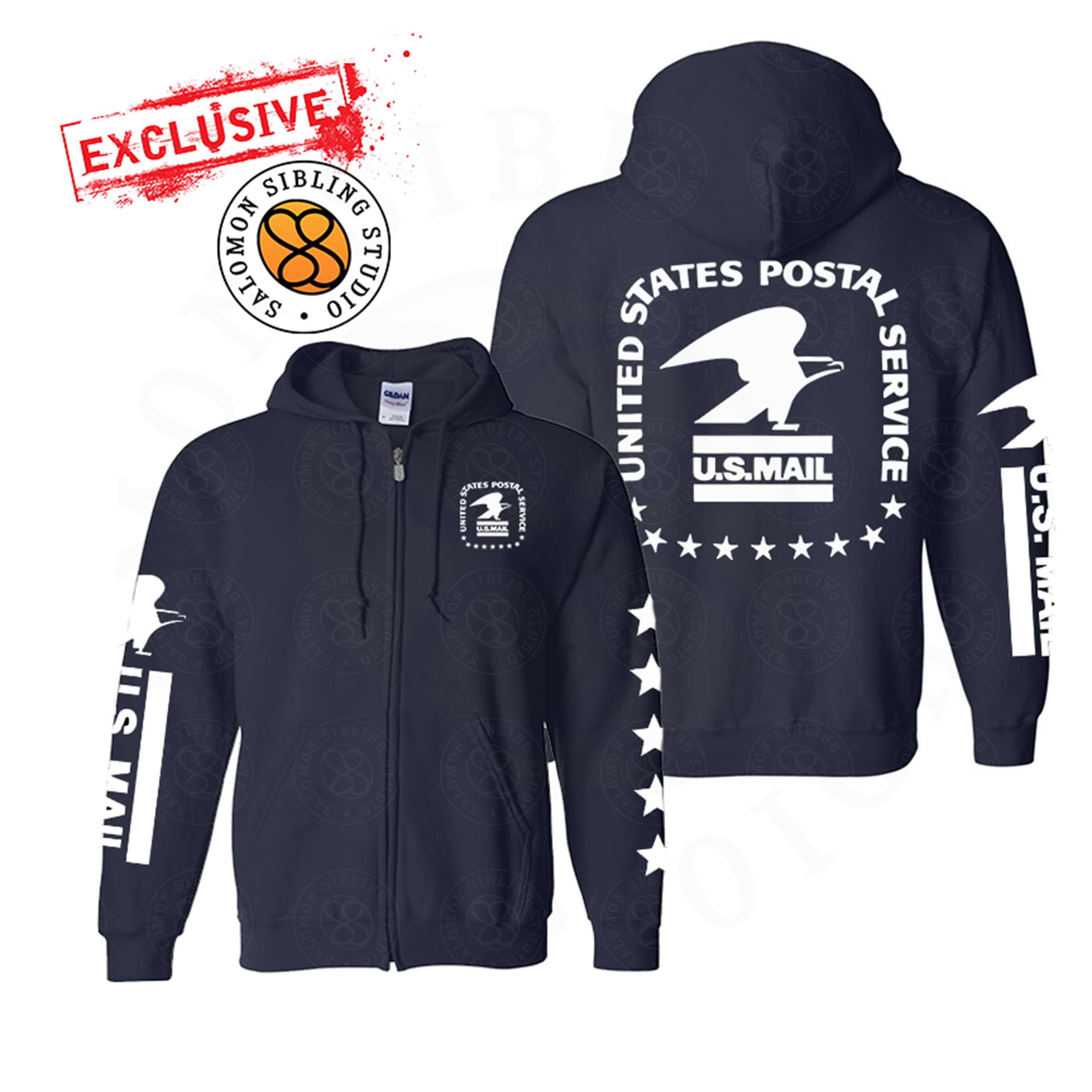 Hoodie Full-Zip USPS OLD LOGO Sweatshirt