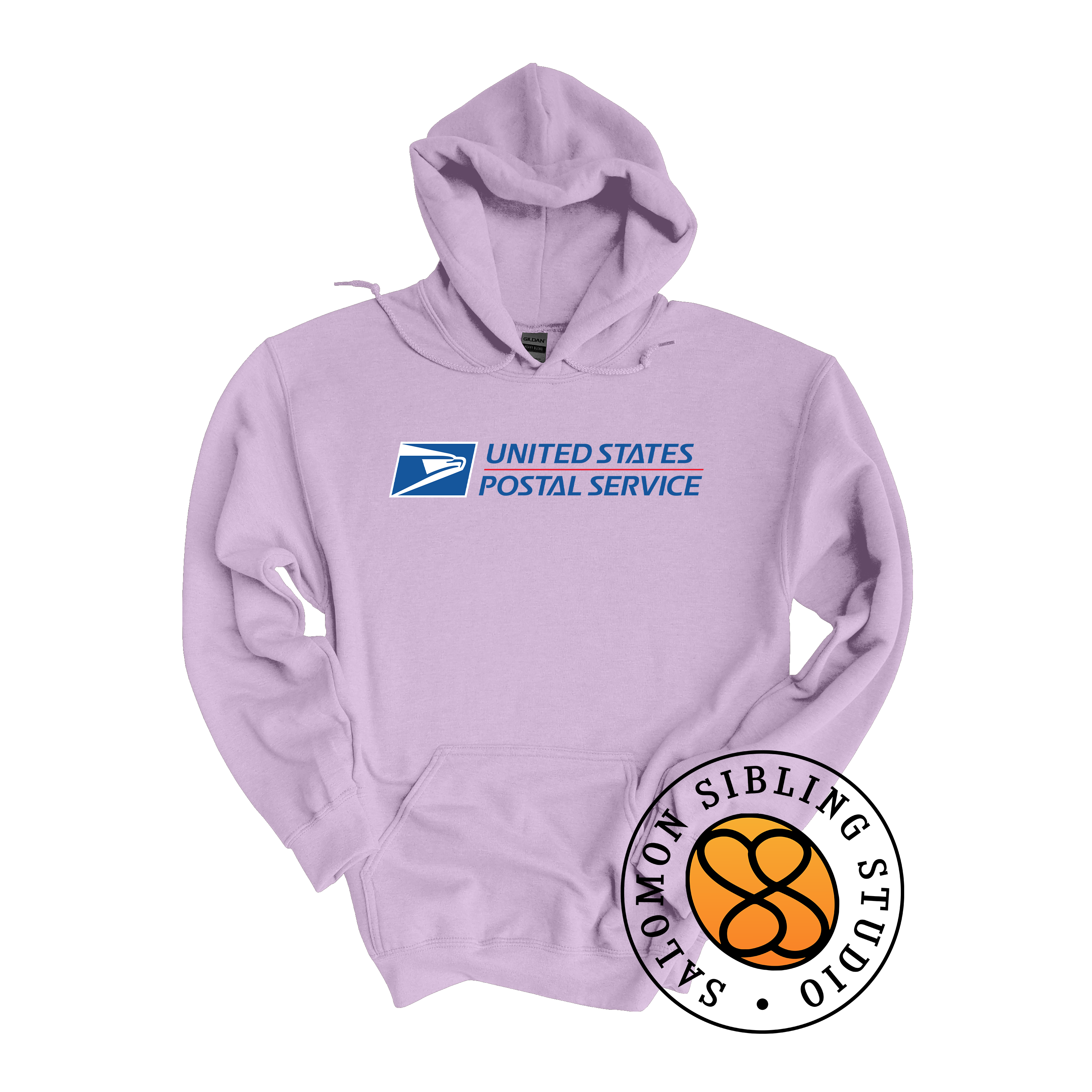 Hoodie Pullover Embroidery Full Color Logo (Blue Letters)