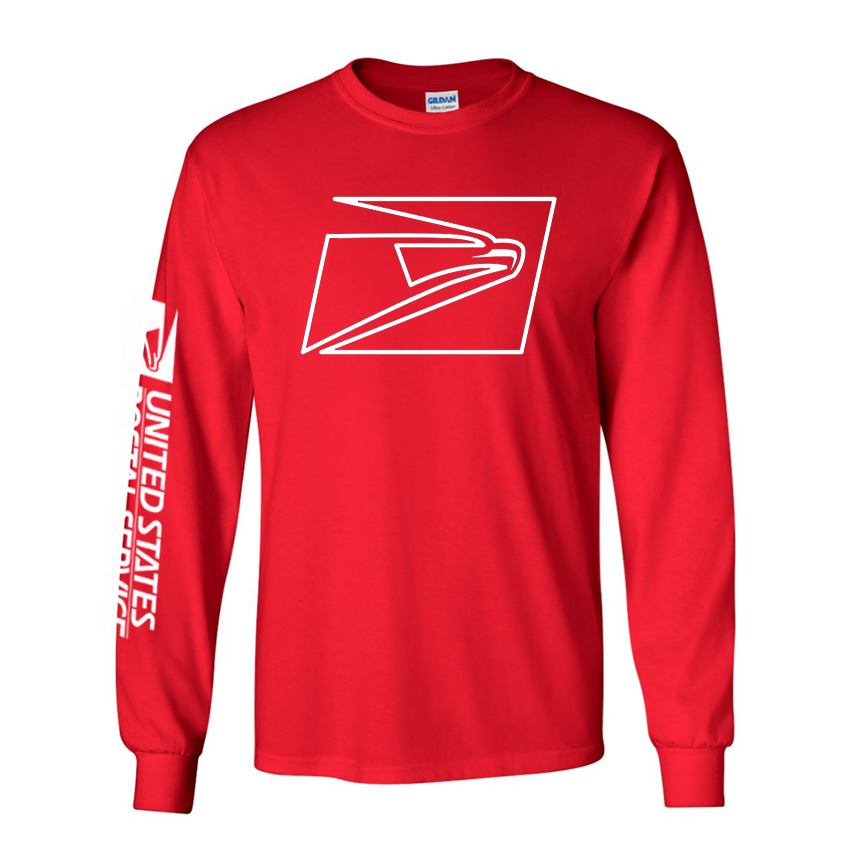 T-Shirt Long Sleeve Ultra Cotton Big Eagle, Postal logo Sleeve