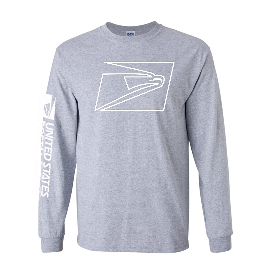 T-Shirt Long Sleeve Ultra Cotton Big Eagle, Postal logo Sleeve