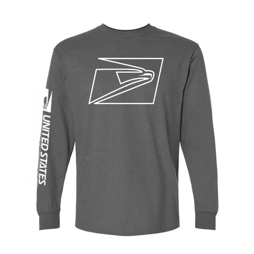 T-Shirt Long Sleeve Ultra Cotton Big Eagle, Postal logo Sleeve