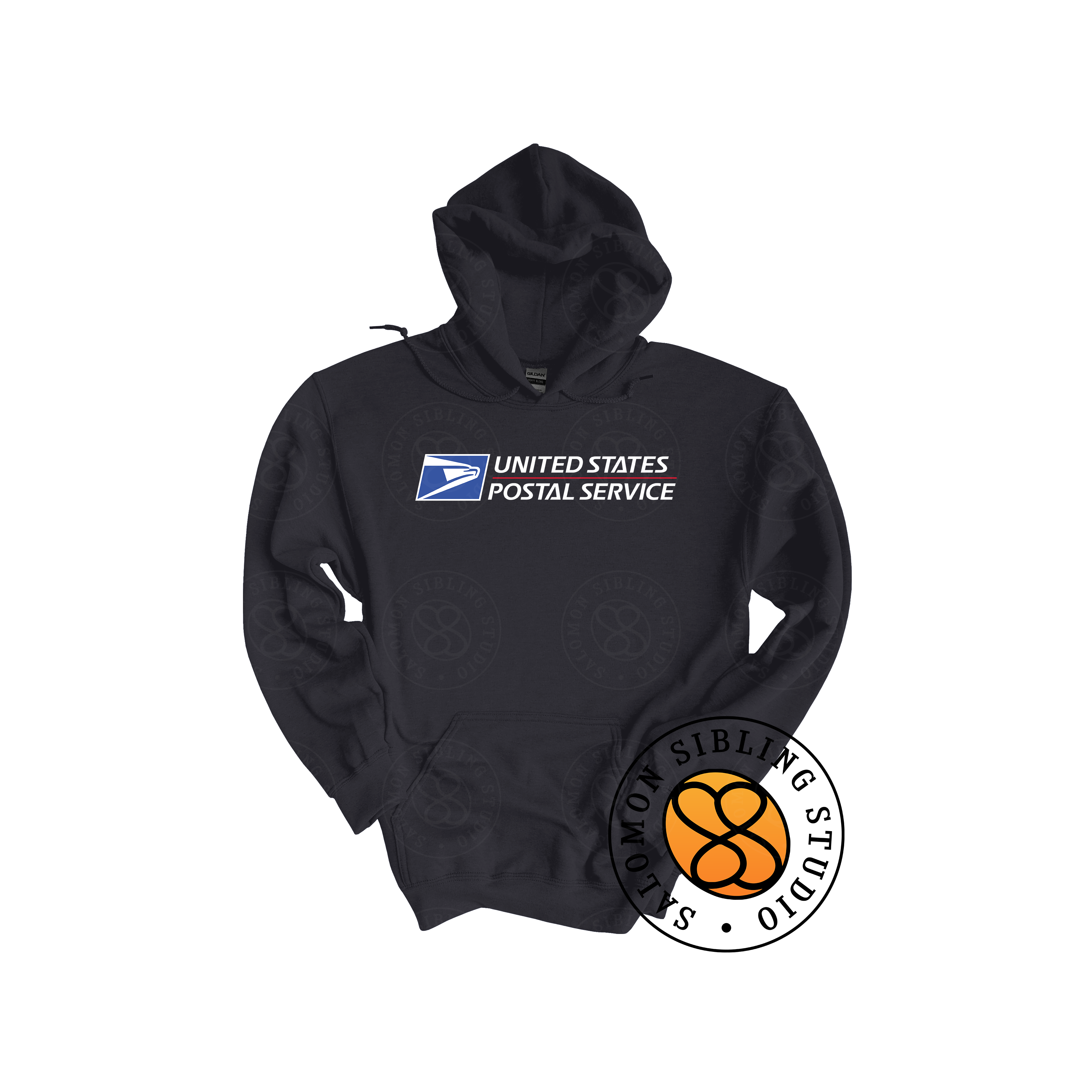 Hoodie Pullover Embroidery Full Color Logo (White Letters)