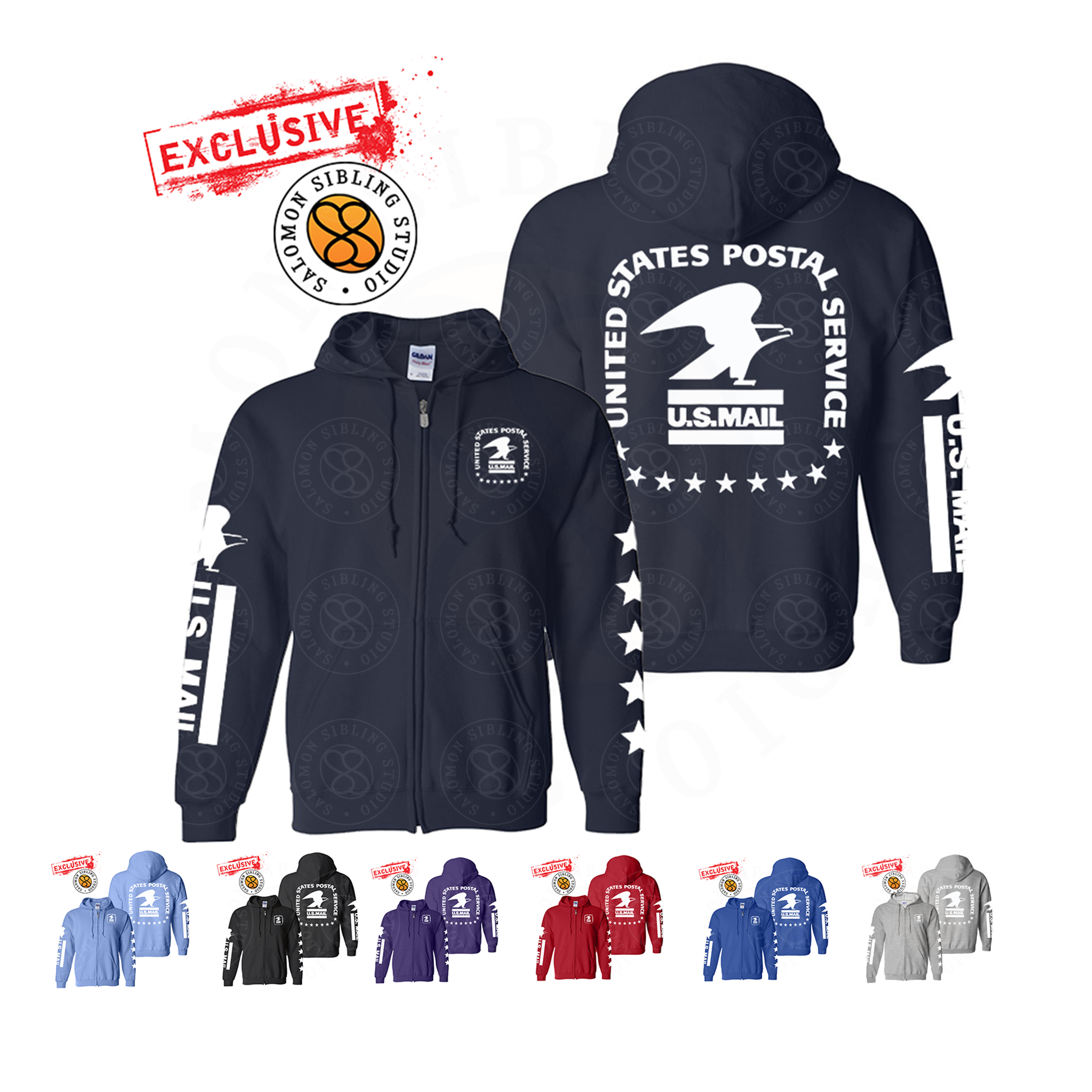 Hoodie Full-Zip USPS OLD LOGO Sweatshirt