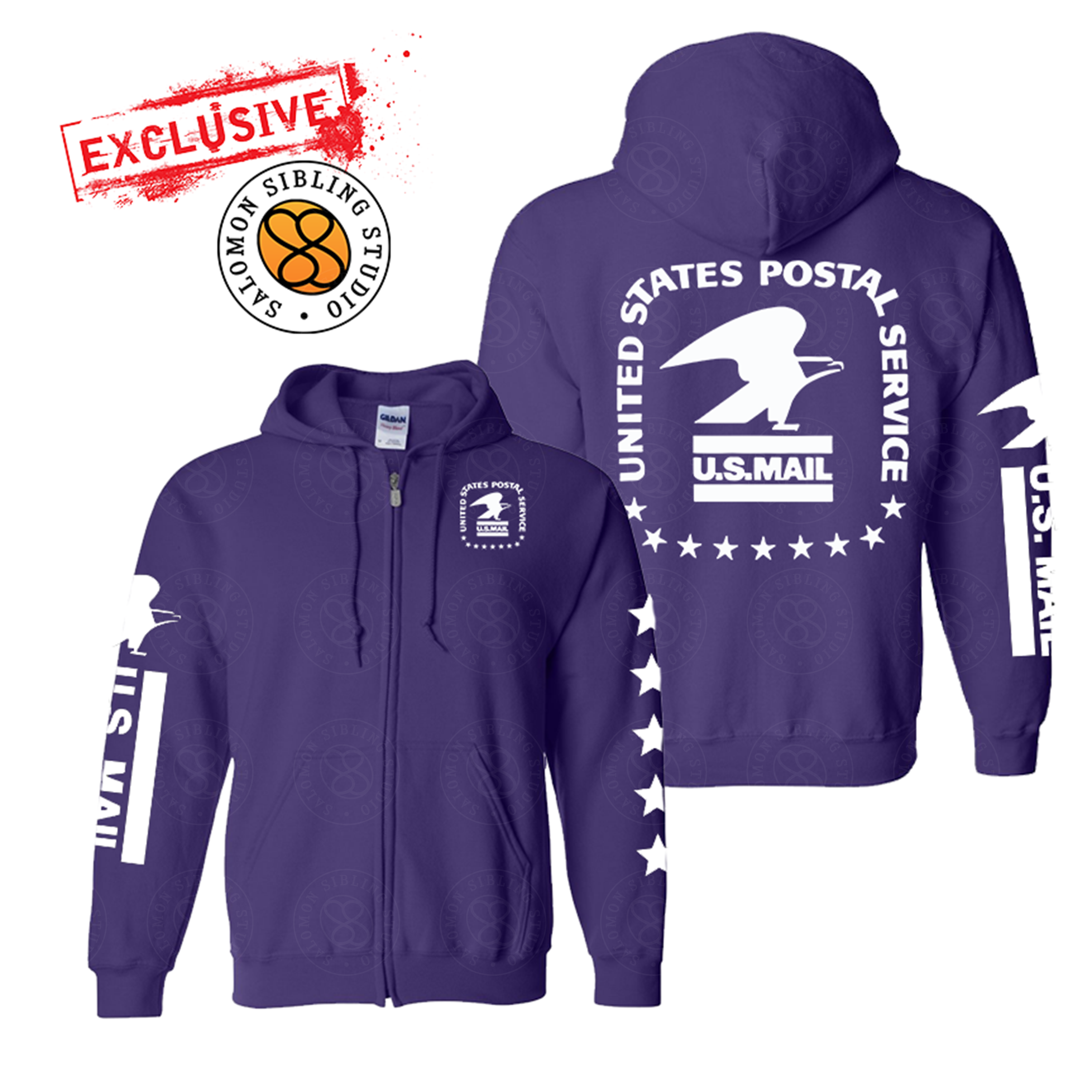 Hoodie Full-Zip USPS OLD LOGO Sweatshirt