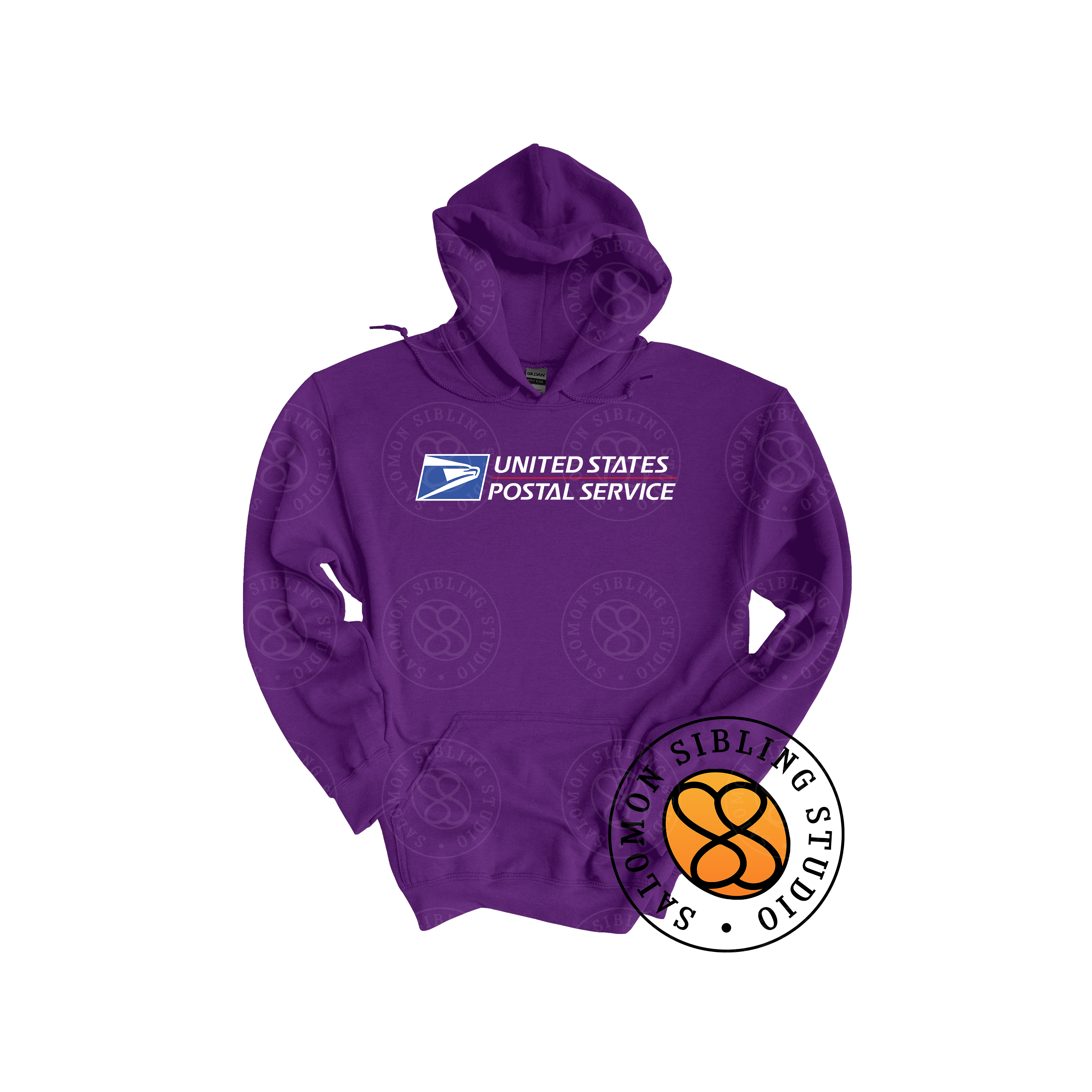 Hoodie Pullover Embroidery Full Color Logo (White Letters)
