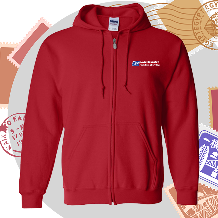 Hoodie Full-Zip Sweatshirt Embroidery Pocket Size