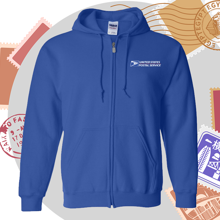 Hoodie Full-Zip Sweatshirt Embroidery Pocket Size