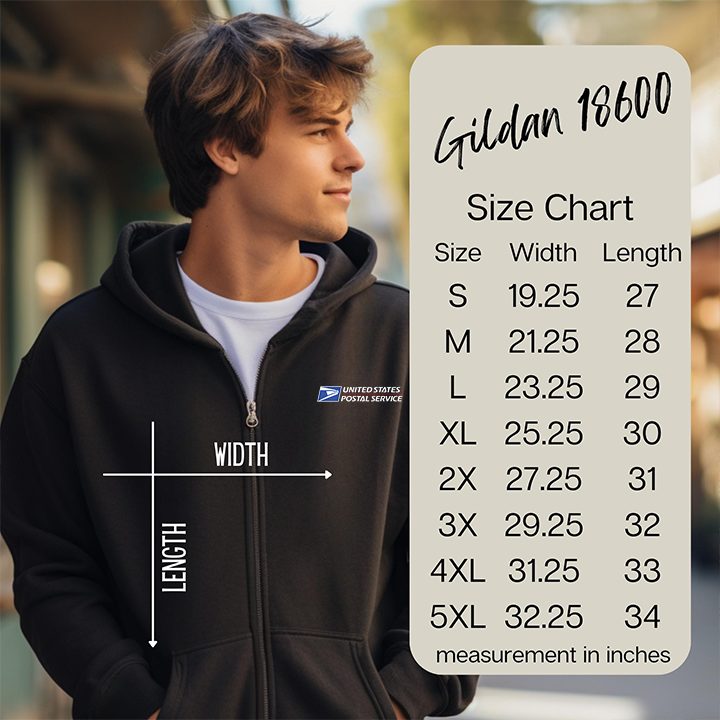 Hoodie Full-Zip Sweatshirt Embroidery Pocket Size