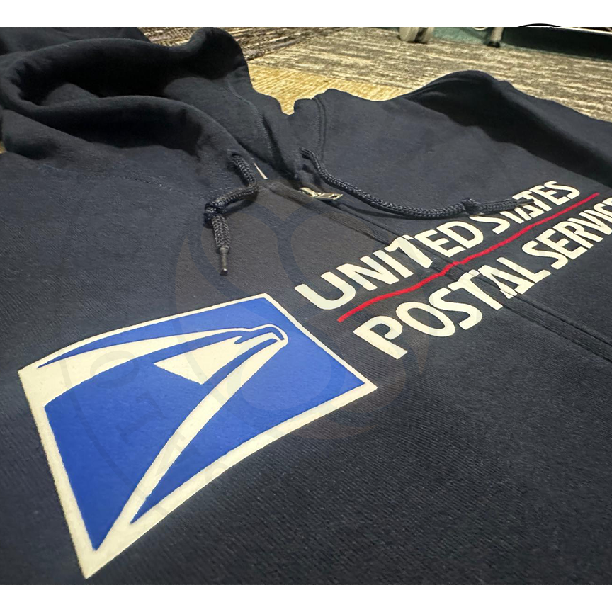 Hoodie Full-Zip  Texture/ Flock Full Color Logo